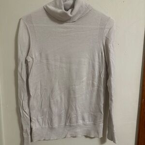 Banana Republic Beige Pima Cotton Cashmere Turtleneck Sweater Size Extra Small